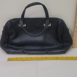 Coach black leather hand bag